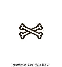 bone icon. sign design