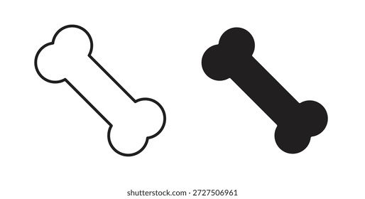 Icono de hueso en elemento de logotipo abstracto de Diseño gráfico moderno de tendencia plana simple