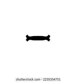 Bone icon. Simple style pet shop big sale poster background symbol. Pet shop brand logo design element. Bone t-shirt printing. Vector for sticker.