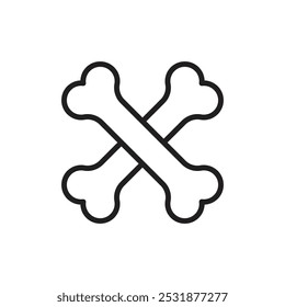 Bone icon Simple thin outline