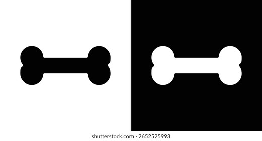 Bone icon symbol collection. Flat vector stock illustration.
