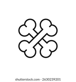 bone icon. bone Symbol sign for mobile concept and web design. Vector icon, Logo illustration, Vector graphics