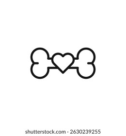 bone icon. bone Symbol sign for mobile concept and web design. Vector icon, Logo illustration, Vector graphics