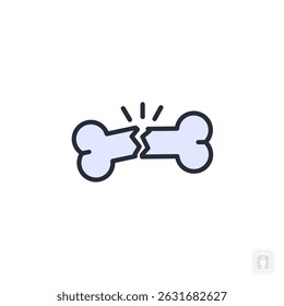 bone icon. bone Symbol sign for mobile concept and web design. Vector icon, Logo illustration, Vector graphics