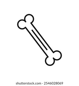 Bone icon Thin line art isolated