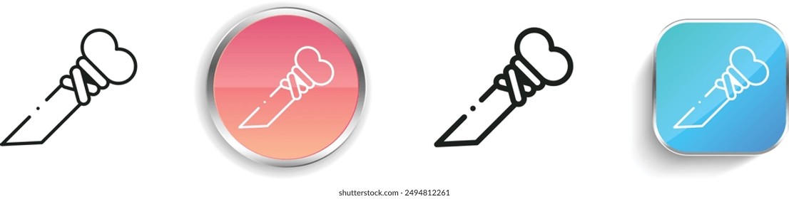 bone icon. Thin Linear, Regular and Button Style Design Isolated On White Background