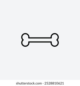 Bone icon in tree different line stroke sizes.