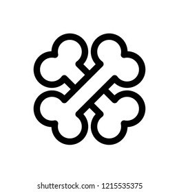 Bone icon vector