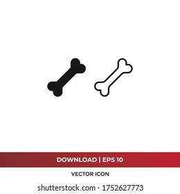 Bone icon vector. Dog bone sign