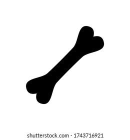 Bone icon vector. flat symbol bones isolated on white background