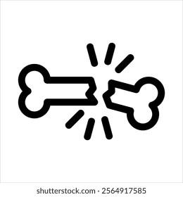 Bone Icon Vector from Food and Drink Set