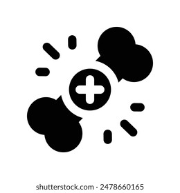 bone icon. vector glyph icon for your website, mobile, presentation, and logo design.