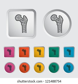 Bone icon. Vector illustration.