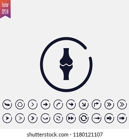 bone icon vector illustration. arrow icons set