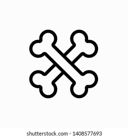 Bone icon, vector illustration. Flat design style. vector bone icon illustration isolated on white background, bone icon Eps10. bone icons graphic design vector symbols.