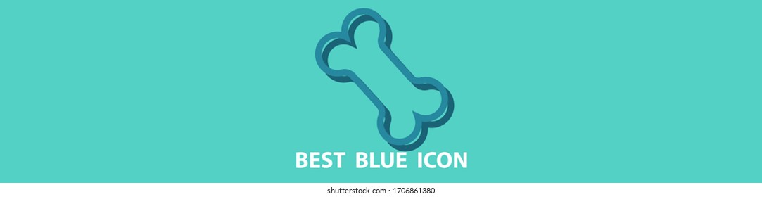 bone icon vector illustration. Flat design style.