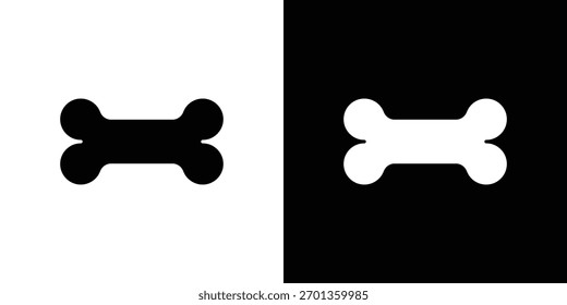 Bone icon. Vector illustration. Flat design.