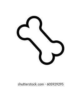 bone icon vector illustration. Flat design style