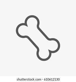 bone icon vector illustration. Flat design style