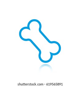 bone icon vector illustration. Flat design style