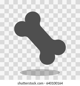 bone icon vector illustration. Flat design style