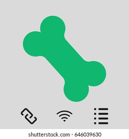 bone icon vector illustration. Flat design style