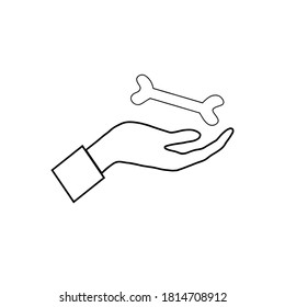 bone icon vector illustration logo template