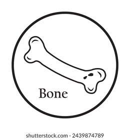 Bone icon. vector illustration simple design