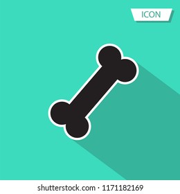 bone icon vector isolated on white background.