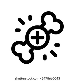 bone icon. vector line icon for your website, mobile, presentation, and logo design.