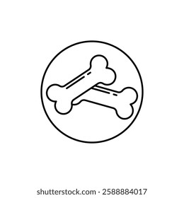 Bone icon Vector logo set flat