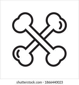 Bone Icon Vector Logo Template Illustration