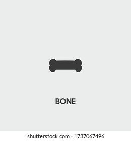 bone icon. bone vector on gray background