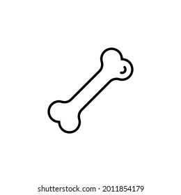 Bone icon vector png isolated on white background.