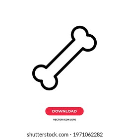 Bone icon vector. Bone sign
