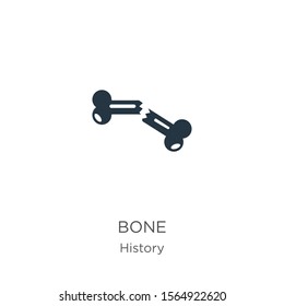 Bone icon vector. Trendy flat bone icon from history collection isolated on white background. Vector illustration can be used for web and mobile graphic design, logo, eps10