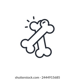 Bone icon. vector.Editable stroke.linear style sign for use web design,logo.Symbol illustration.