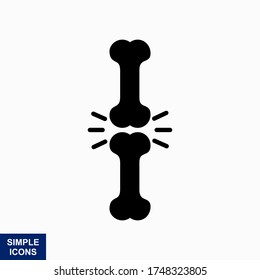 Bone icons in a flat isolated style in the background. For your design, logo. Vector illustration.