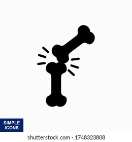 Bone icons in a flat isolated style in the background. For your design, logo. Vector illustration.