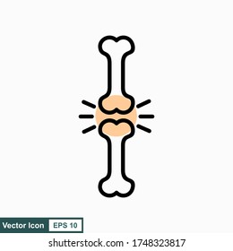 Iconos óseos en un estilo plano aislado en el fondo. Para tu diseño, logotipo. Ilustración vectorial.