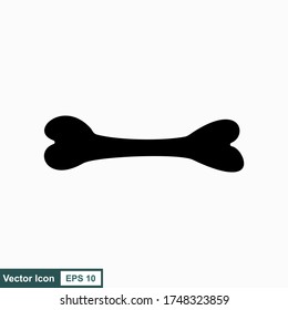 Bone icons in a flat isolated style in the background. For your design, logo. Vector illustration.