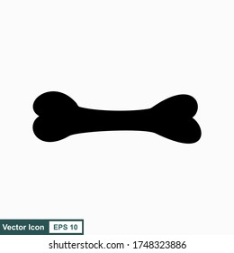 Bone icons in a flat isolated style in the background. For your design, logo. Vector illustration.