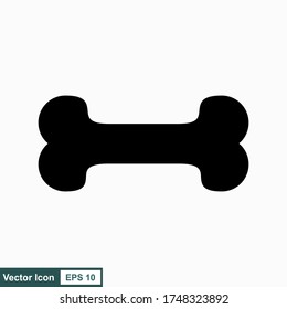 Bone icons in a flat isolated style in the background. For your design, logo. Vector illustration.