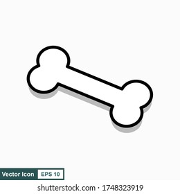 Bone icons in a flat isolated style in the background. For your design, logo. Vector illustration.