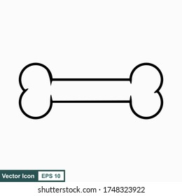 Bone icons in a flat isolated style in the background. For your design, logo. Vector illustration.