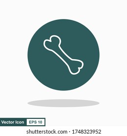 Bone icons in a flat isolated style in the background. For your design, logo. Vector illustration.