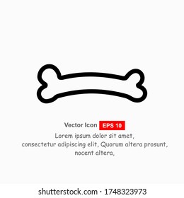 Bone icons in a flat isolated style in the background. For your design, logo. Vector illustration.