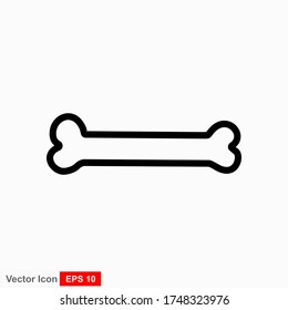 Knochensymbole in einem flachen, isolierten Stil im Hintergrund. Für Ihr Design, Logo. Vektorgrafik.