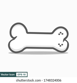 Bone icons in a flat isolated style in the background. For your design, logo. Vector illustration.