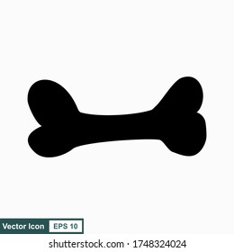 Bone icons in a flat isolated style in the background. For your design, logo. Vector illustration.